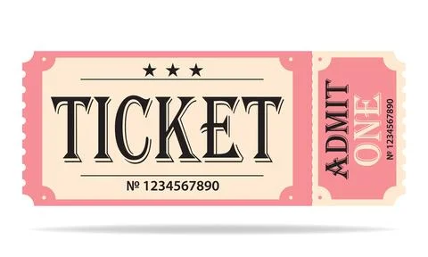 Ticket admit. Admit one ticket icons. 库存插图