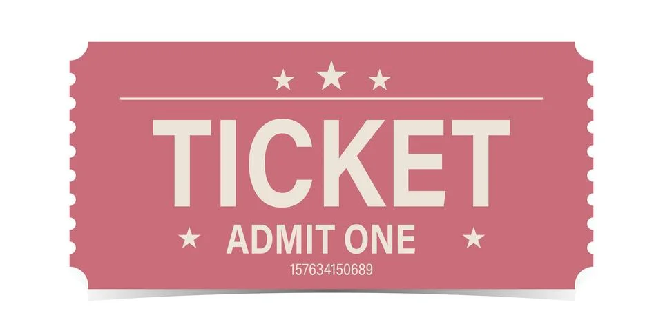 Ticket admit. Admit one ticket icons. Stock Illustration