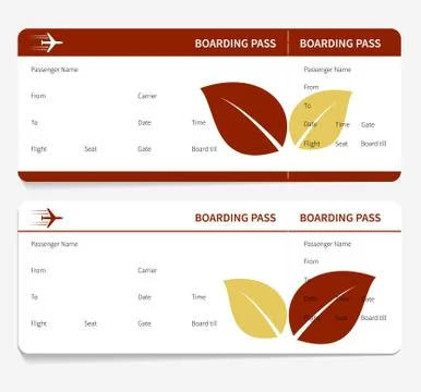 Ticket boarding pass Stock Illustration