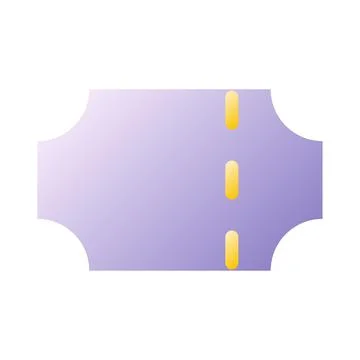 Ticket booking flat gradient two-color ui icon 스톡 일러스트