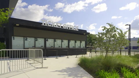 Ticket booth at Chase Stadium 2024 4k HDR video Stock Footage 276441629