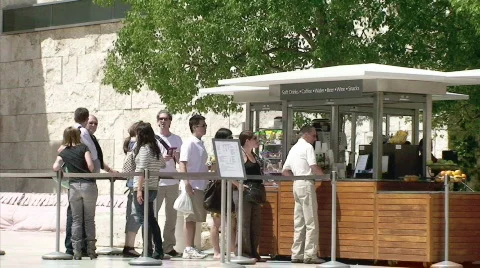 Ticket Booth at Getty Center Stock Footage 459684