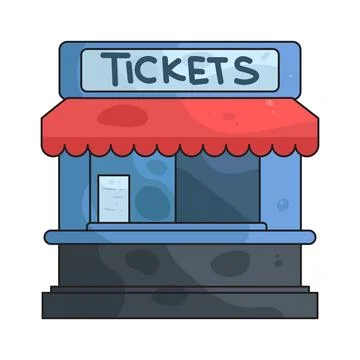 Ticket Booth illustration Stock Illustration