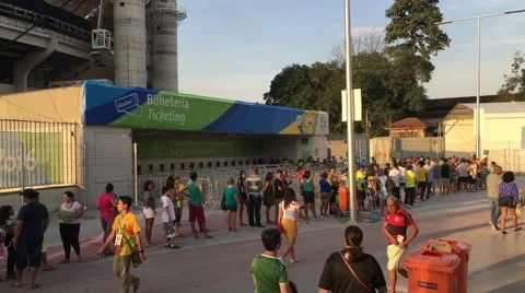 Ticket booth at Olympic Stadium 2016 Rio Summer Games 4k Stock Footage 67253368