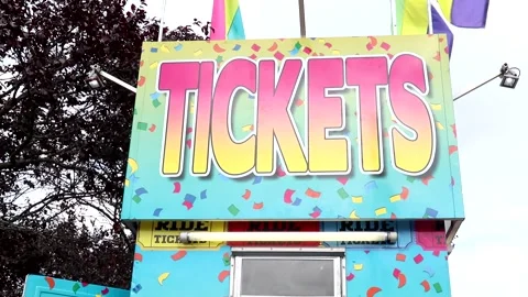 Ticket Booth at Street Fair Stock Footage 163378069