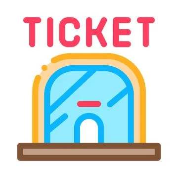 Ticket Casa Icon Vector Outline Illustration Stock Illustration