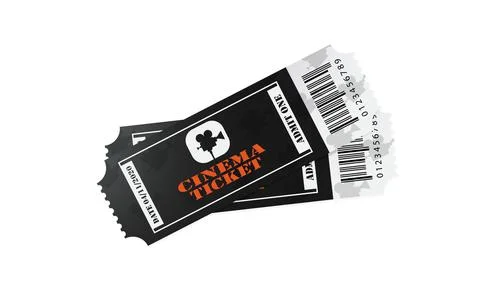 Ticket Cinema Vector Two Design. Stock Illustration
