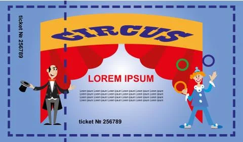A ticket for the circus Stock Illustration