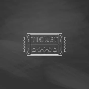 Ticket computer symbol Stock Illustration