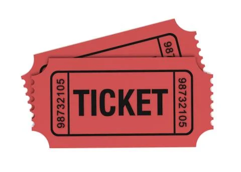Ticket concept 3d illustration Stock Illustration