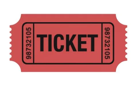 Ticket concept  3d illustration イラスト素材