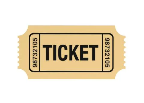 Ticket concept 3d illustration Stock Illustration