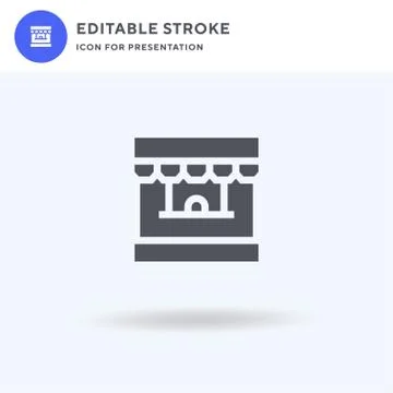 Ticket Counter icon vector, filled flat sign, solid pictogram isolated on white Stock Illustration