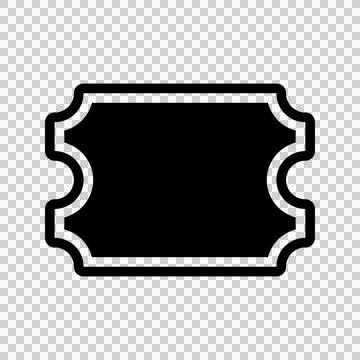 Ticket coupon Icon Vector. Flat style black symbol. Can be used for mobile apps, Stock Illustration