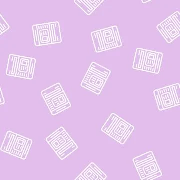 Ticket dispenser line vector seamless pattern 库存插图