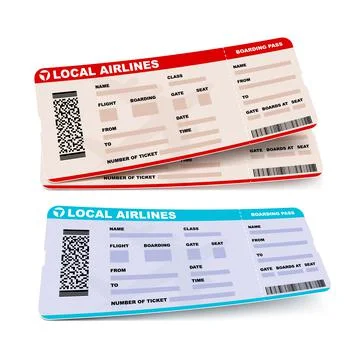 Ticket flight airport pass vector Stock-Illustration