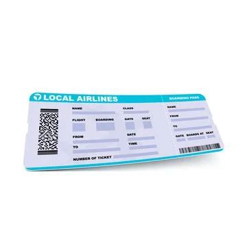 Ticket flight airport vector Stock-Illustration