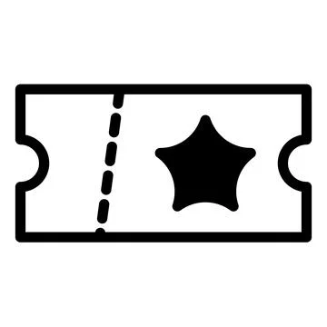 Ticket glyph icon vector illustration isolated on white background Stock-Illustration