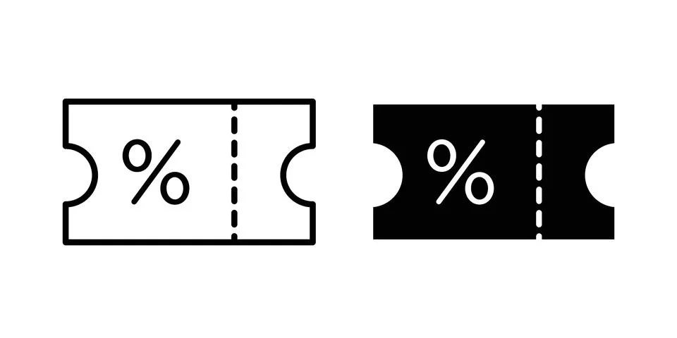 Ticket icon black vector isolated on white 스톡 일러스트