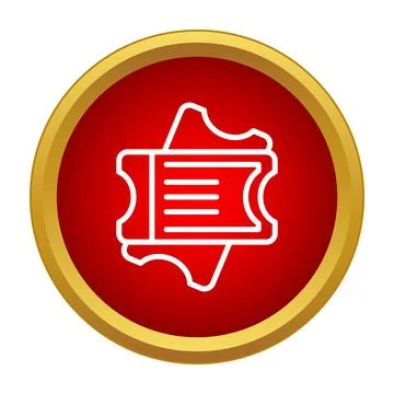 Ticket icon for event entry approval admission Stock Illustration