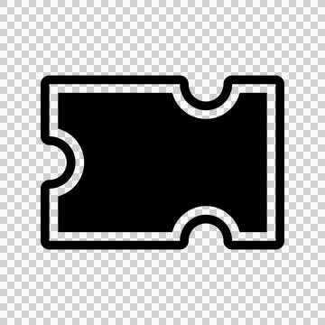 Ticket icon flat design vector illustration. Can be used for mobile apps, websit Illustrazione stock