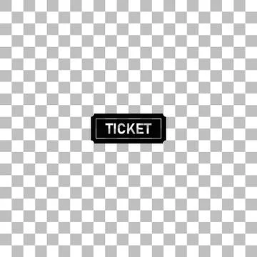 Ticket icon flat Illustrazione stock