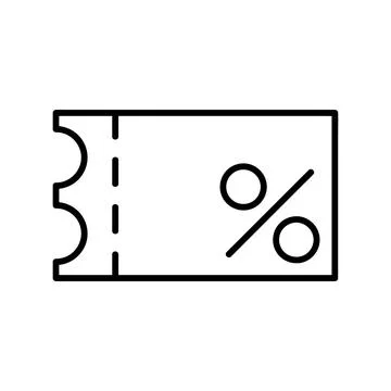 Ticket icon. Flat pictogram for web. Line stroke. Simple symbol isolated on w Stock Illustration