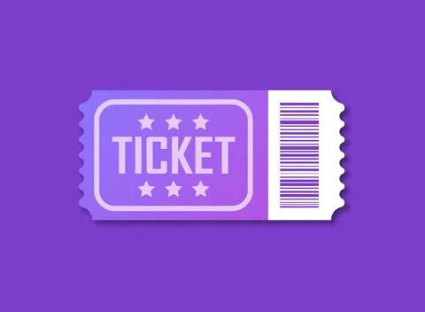 Ticket icon in flat style. Coupon vector illustration on isolated backgroun.. Stock Illustration