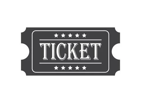 Ticket icon in flat style. Coupon vector illustration on isolated backgroun.. Stock Illustration