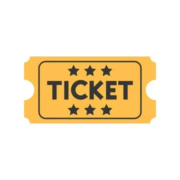 Ticket icon in flat style. Coupon vector illustration on isolated backgroun.. Stock Illustration