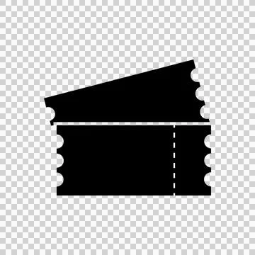 Ticket icon flat on white background vector illustration Stock Illustration
