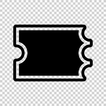 Ticket Icon glyph Vector. Flat design style eps 10. Stock Illustration