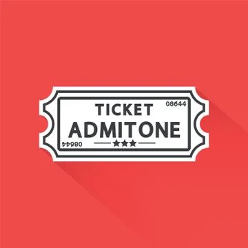 Ticket icon. Illustrazione stock