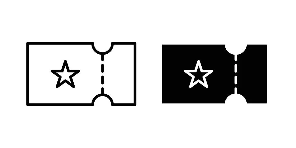 Ticket icon Illustration set. Vector Eps10 for apps 스톡 일러스트