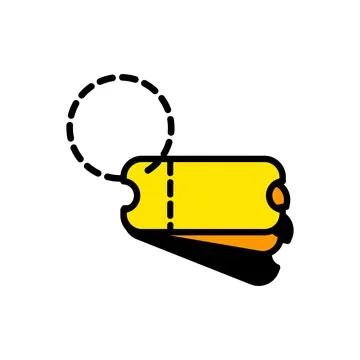 Ticket icon isolated on white background. Eps 10. price tag label Stock Illustration