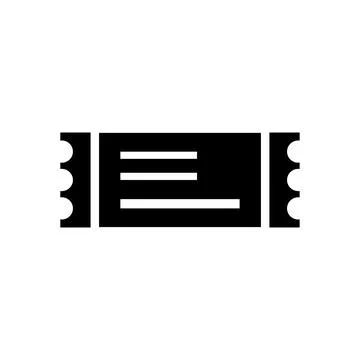 Ticket icon logo design template isolated illustration Stock Illustration