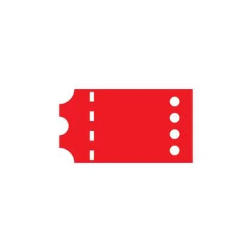 Ticket icon logo design template isolated illustration Stock Illustration