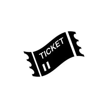 Ticket icon logo design template isolated illustration Stock Illustration