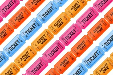 Ticket icon pattern background isolated on white Stock Illustration