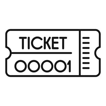 Ticket icon representing event entry access Stock Illustration