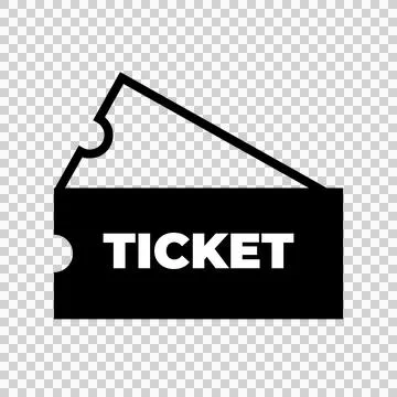 Ticket icon simple design with white background Stock Illustration