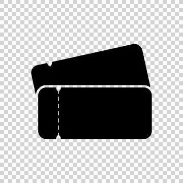 Ticket icon symbol flat on white background vector illustration Stock Illustration