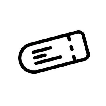 Ticket Icon in trendy flat style isolated on white background. Raffle symbol  Stock Illustration
