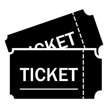 Ticket icon in trendy flat style Stock Illustration