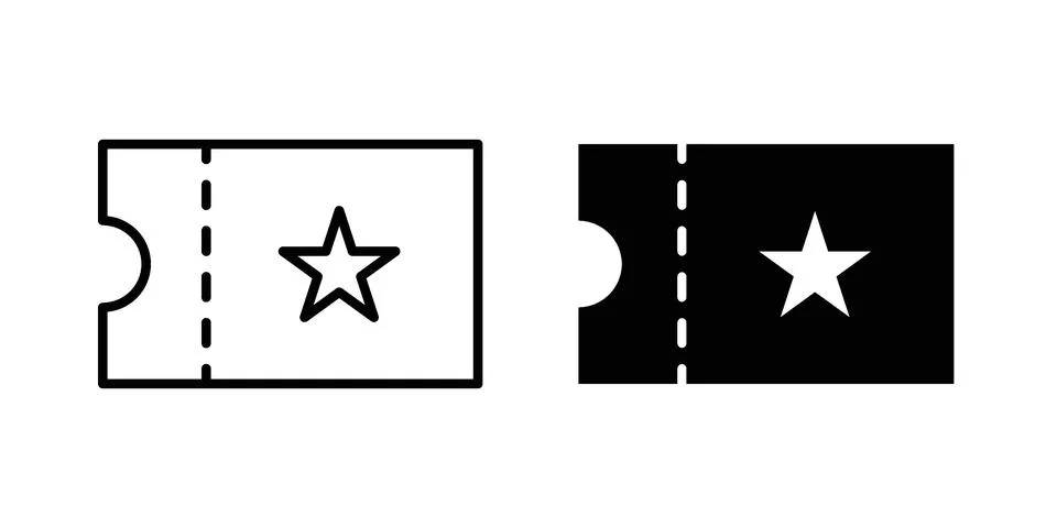 Ticket icon vector, illustration icon set 스톡 일러스트