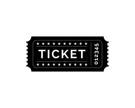 Ticket Icon Vector Logo Template Illustration Design Stock Illustration