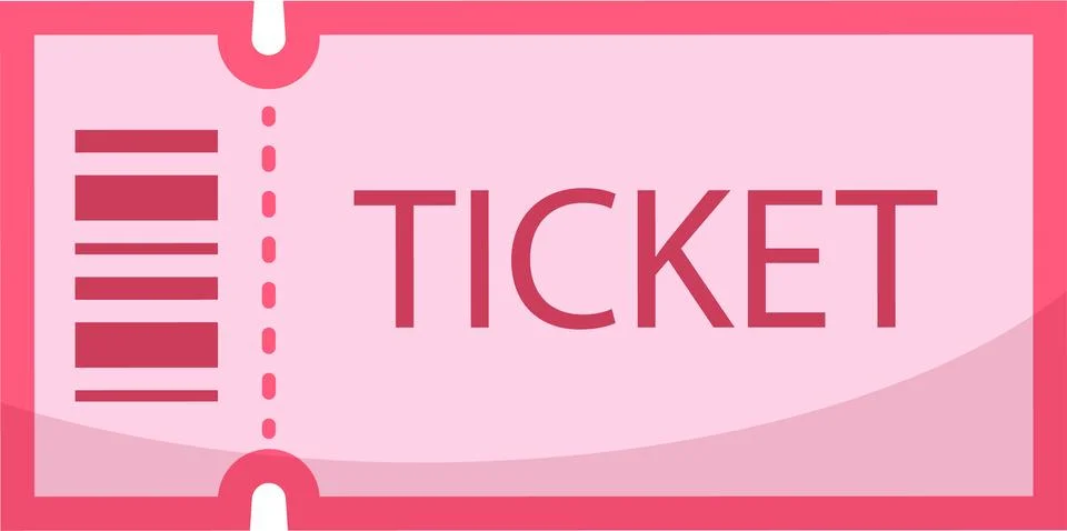 Ticket icon on white background. Vector illustration. Stock Illustration