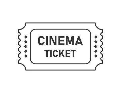 Ticket icon on white background. Vector illustration. Stock Illustration