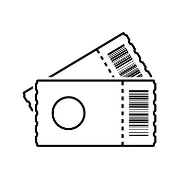 Ticket icon on white background. Vector illustration for web and app Illustrazione stock