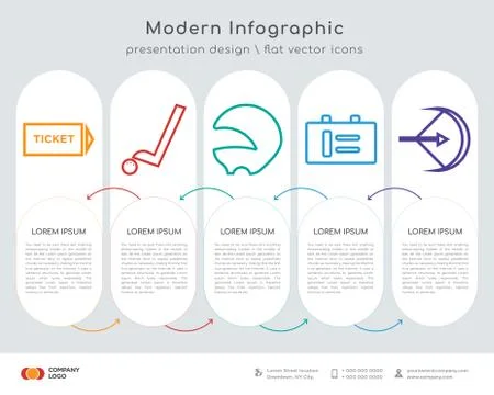Ticket infographics design Illustrazione stock